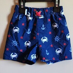 RUGGEDBUTTS - Crabby Sailor Swim Trunks Size 12-18 Months